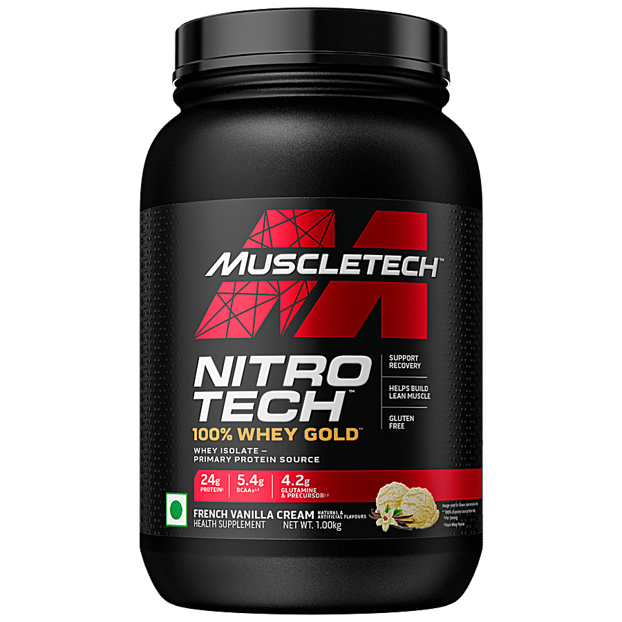 MuscleTech Nitrotech 100% Whey Gold Powder - Health Supplement