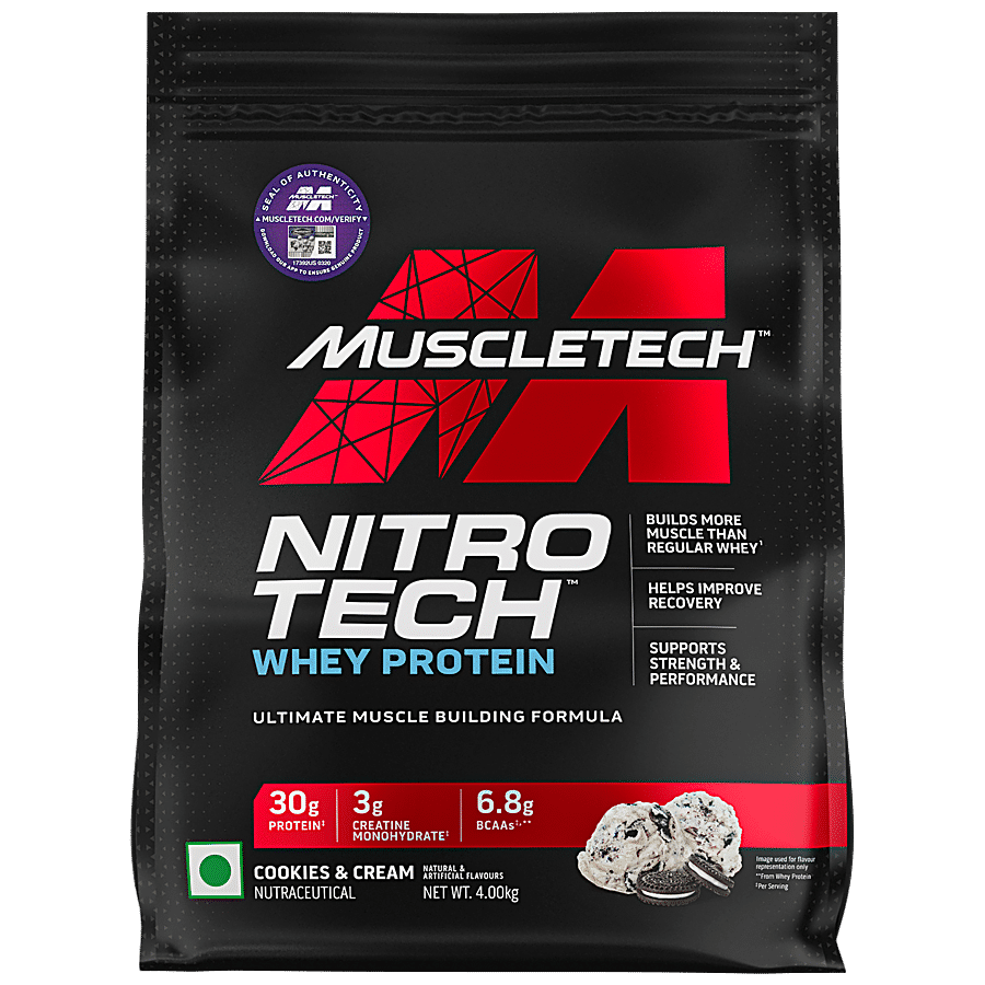 MuscleTech Nitrotech Whey Protein Powder - Builds Muscle