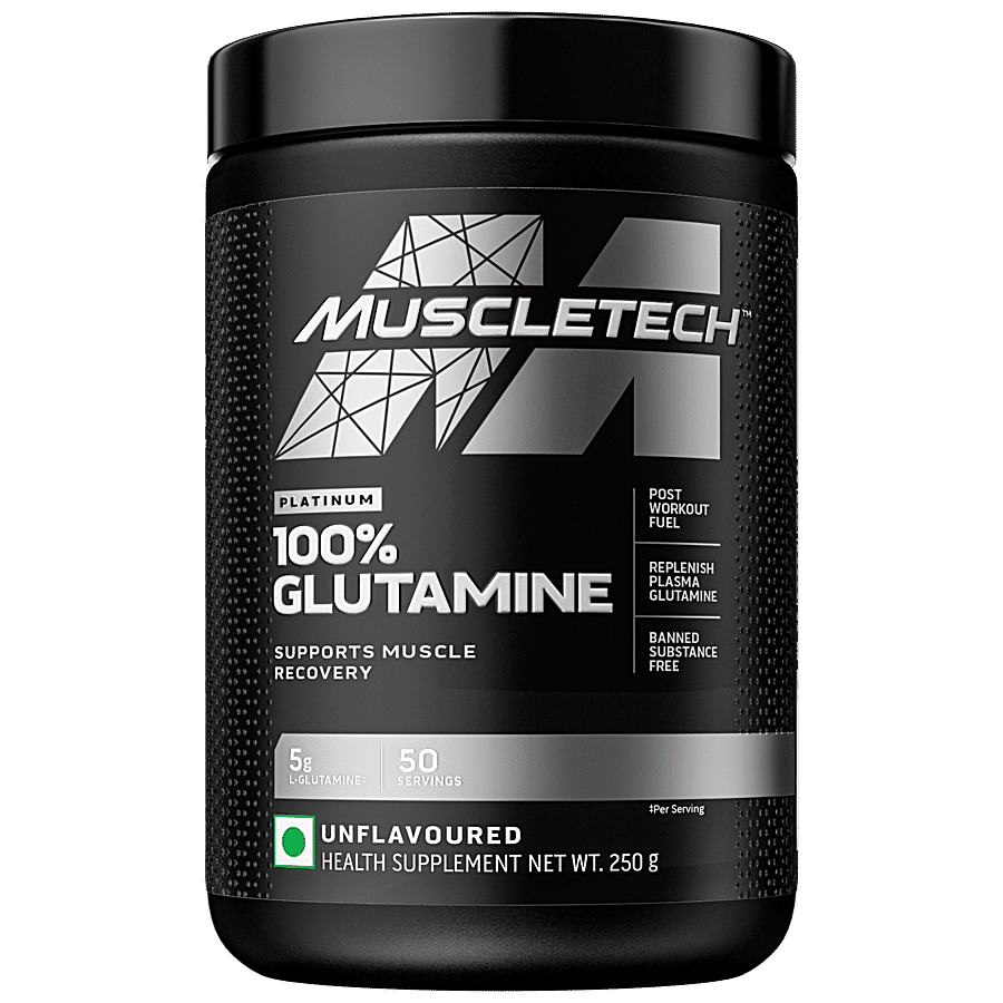 MuscleTech Platinum 100% Glutamine Powder - Health Supplement