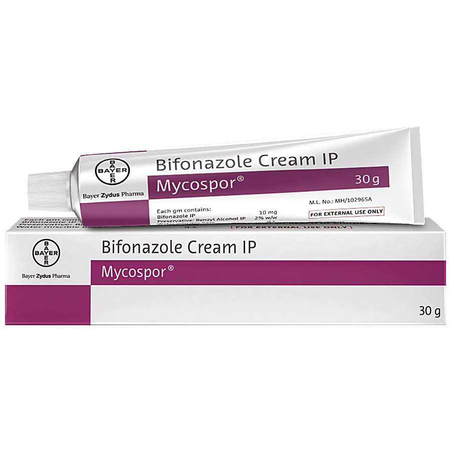 Mycospor Bifonazole Cream IP - Treats Fungal Skin Infections