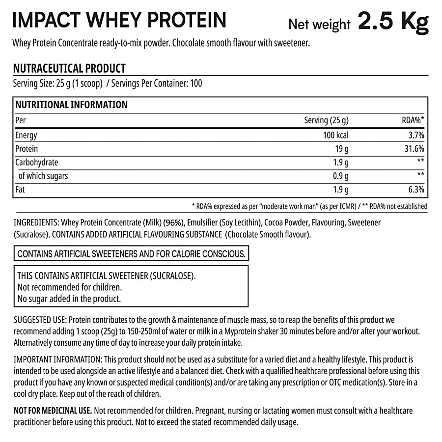 Myprotein Impact Whey Protein - Chocolate Smooth