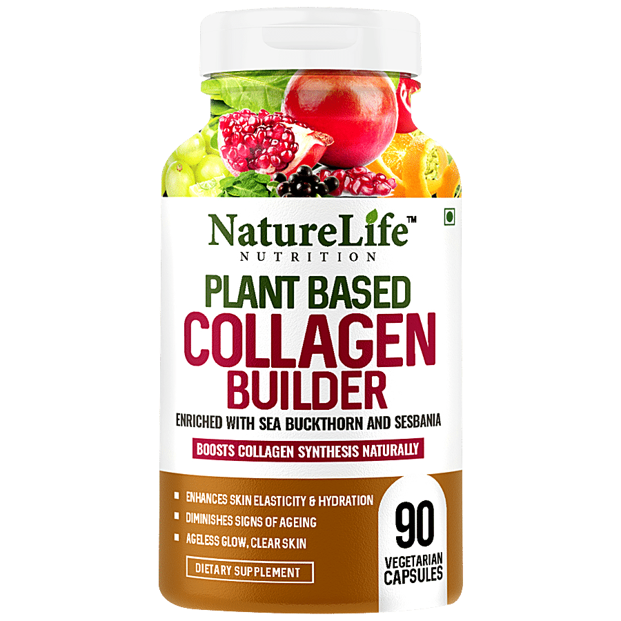 Nature Life Nutrition Plant Based Collagen Builder Capsule - Enhances Skin Elasticity