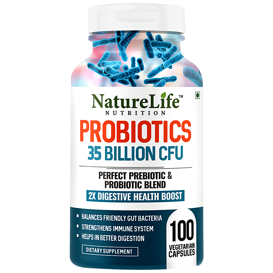 Nature Life Nutrition Probiotics 35 Billion CFU Dietary Supplement Capsules - For Digestion