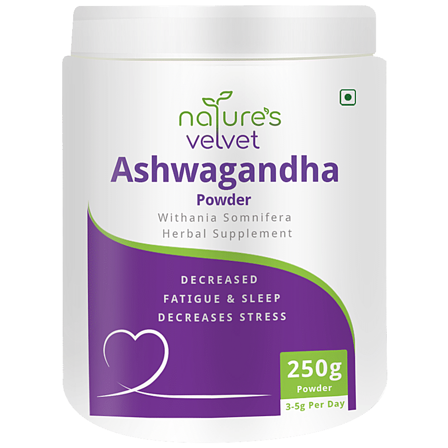 Natures Velvet Ashwagandha Powder - Reduces Stress & Increases Fertility