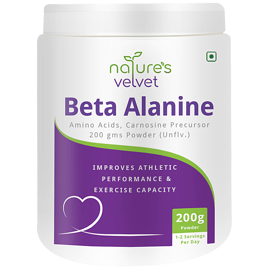 Natures Velvet Beta-Alanine Powder - Improves Athletic Performance Capacity