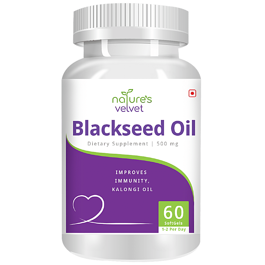 Natures Velvet Blackseed Oil 500mg Softgels - For Immunity & Health