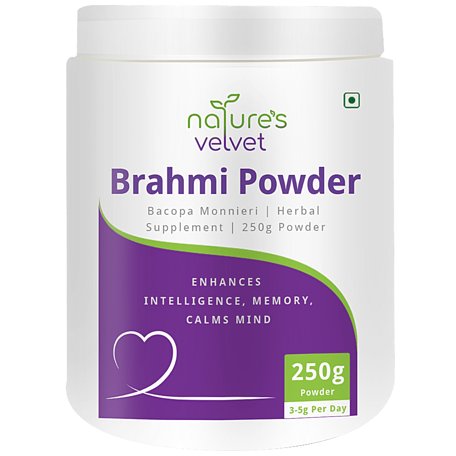 Natures Velvet Brahmi Powder - Improves Mental Alertness