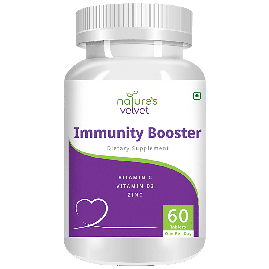 Natures Velvet Immunity Booster Supplement Tablets - Vitamin C