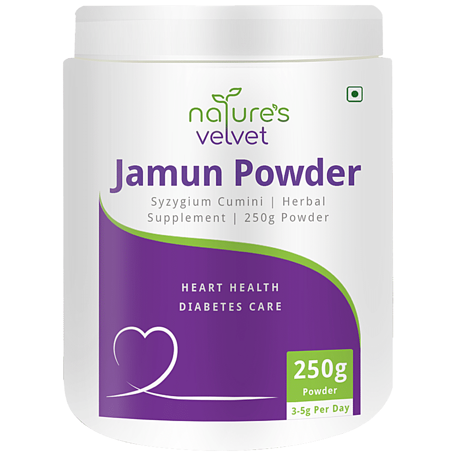 Natures Velvet Jamun Powder Supplement - For Diabetes Care & Heart Health