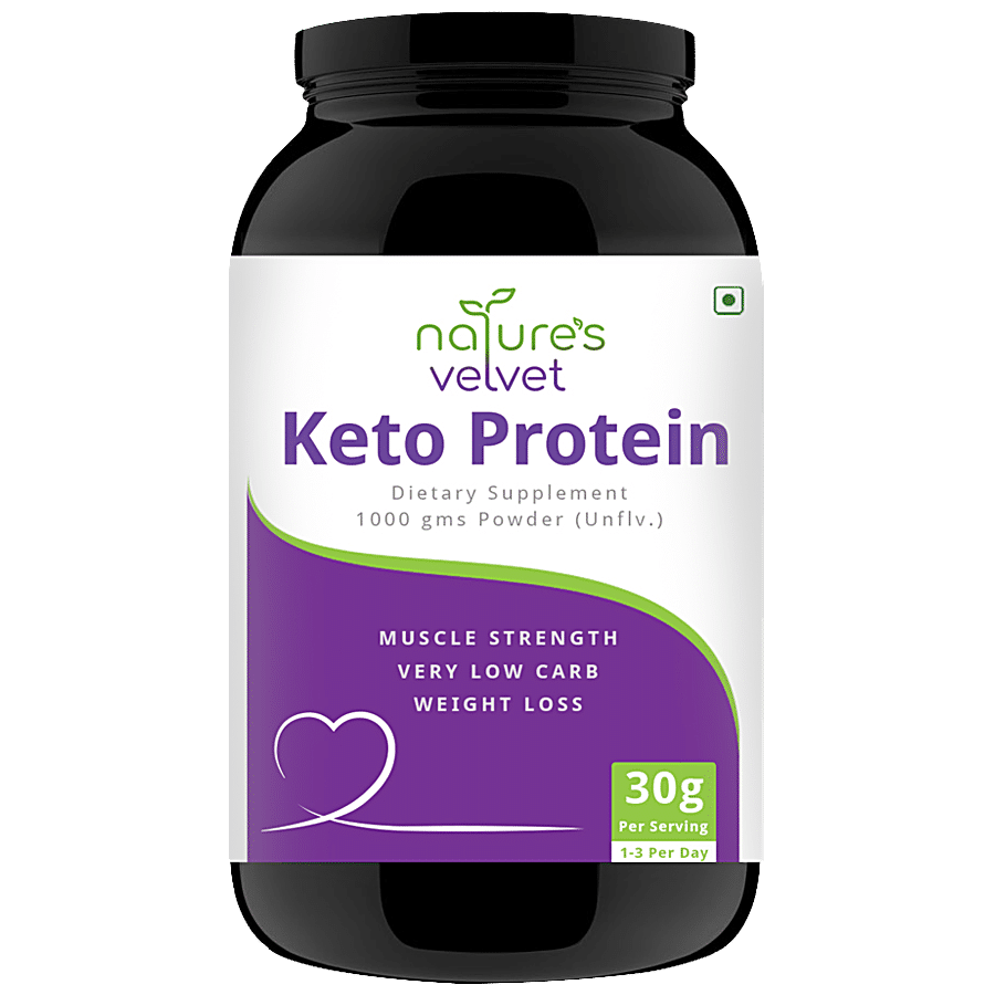 Natures Velvet Keto Protein Dietary Supplement Powder - For Weight Loss