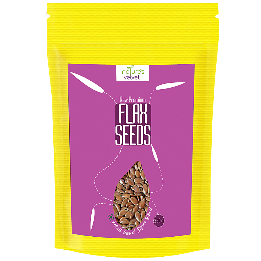 Natures Velvet Raw Flax Seeds/Alsi - Veg Source Of Omega 3-6-9 Fatty Acids