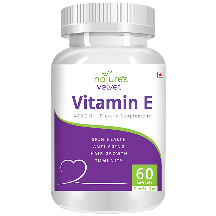 Natures Velvet Vitamin E 400 IU Softgels - Immunity