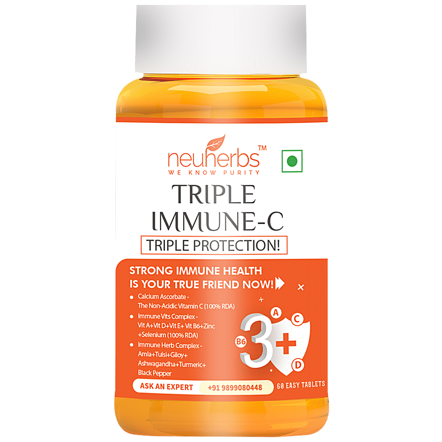 Neuherbs Triple Immune - C Tablets - Immunity Booster & Skincare Booster