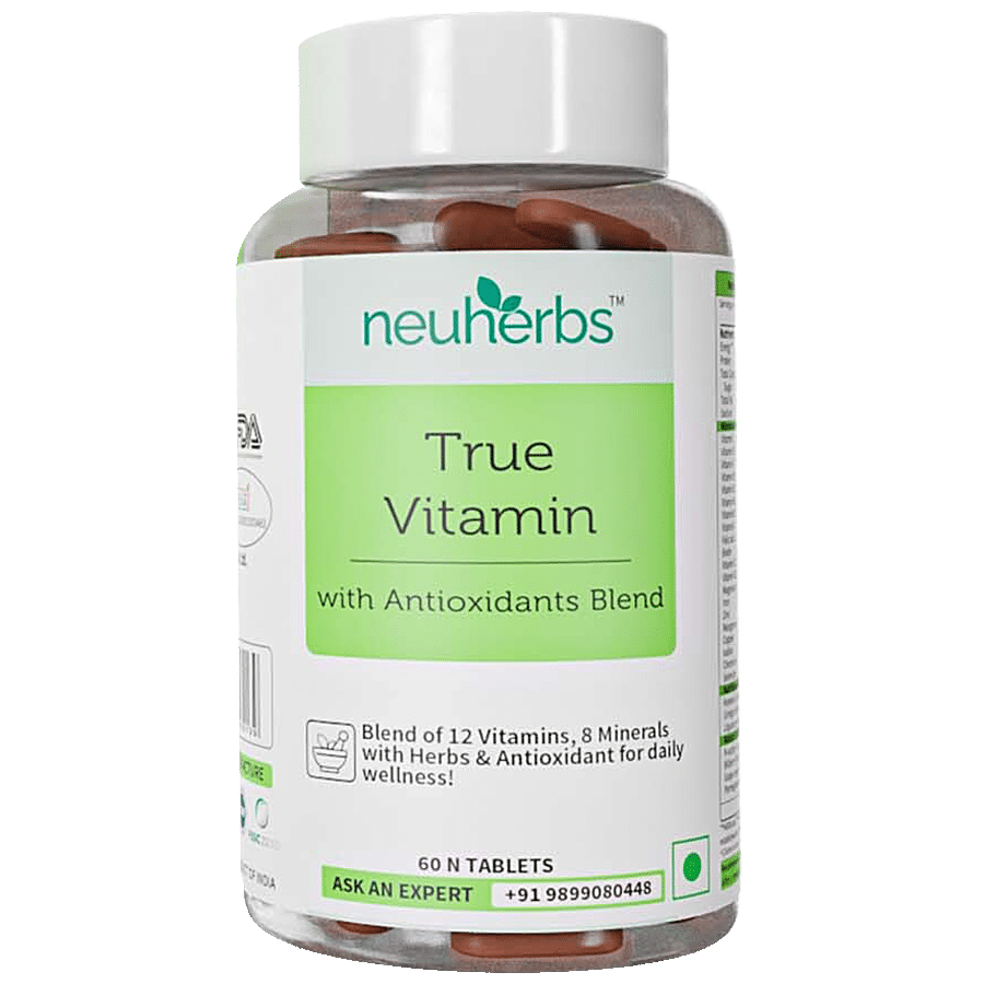 Neuherbs True Vitamins With Iodine Tablets  - Multivitamin With Nutra-Herb Extract