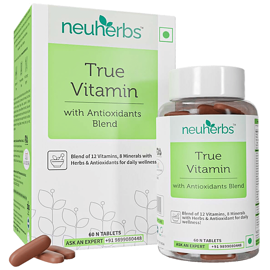 Neuherbs True Vitamins With Iodine Tablets  - Multivitamin With Nutra-Herb Extract