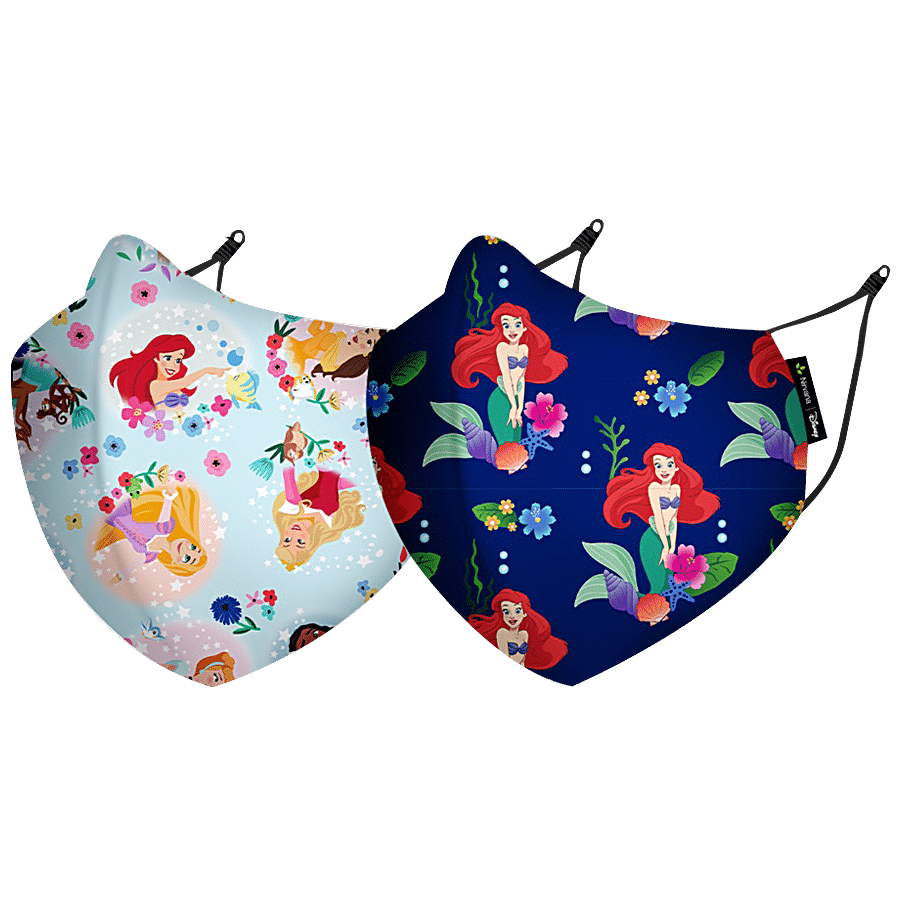 Nirvana Disney Ariel & Princess N95 Face Covering Mask - With Natural Fabric