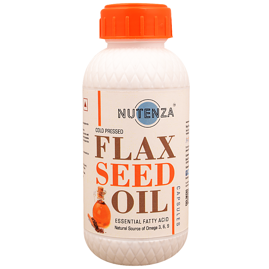 Nutenza Flax Seed Oil Capsules - Cold Compressed