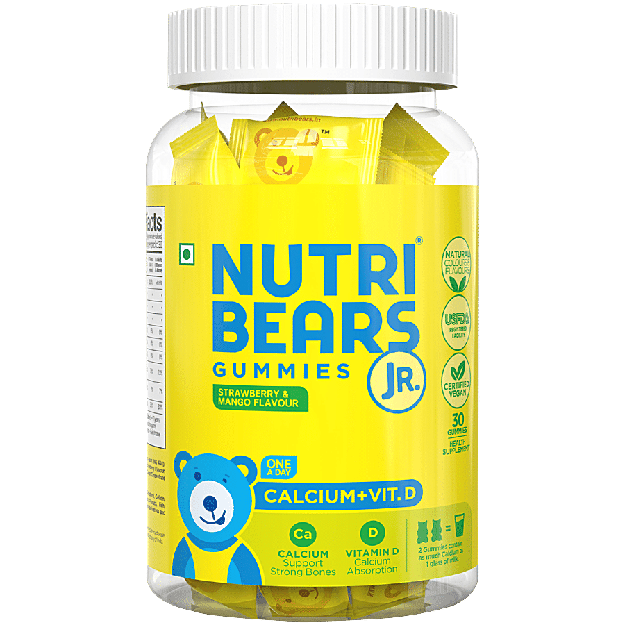 Nutribears Calcium + Vitamin D Gummies For Kids