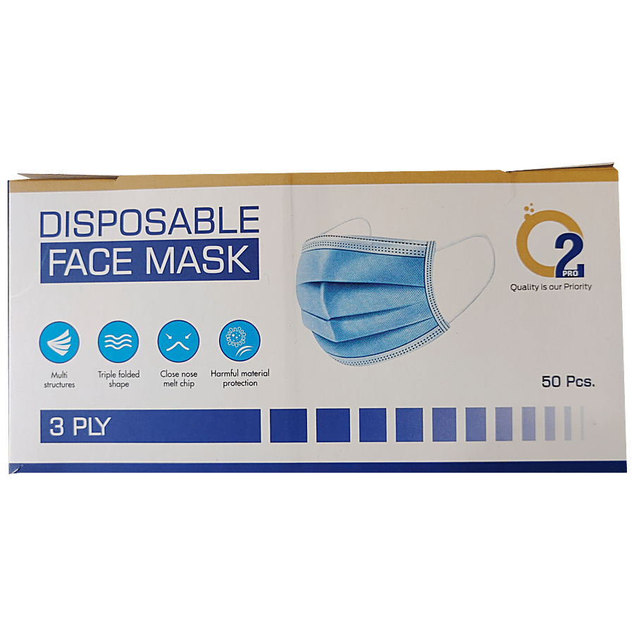 O2PRO Disposable Surgical Face Mask - 3 Ply