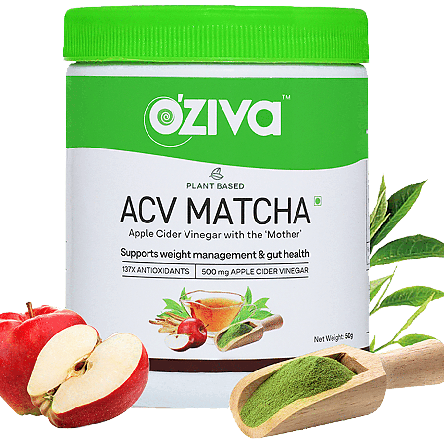 O'ZIVA ACV Matcha Apple Cider Vinegar Powder Blend With The Mother - Weight Management & Gut Health