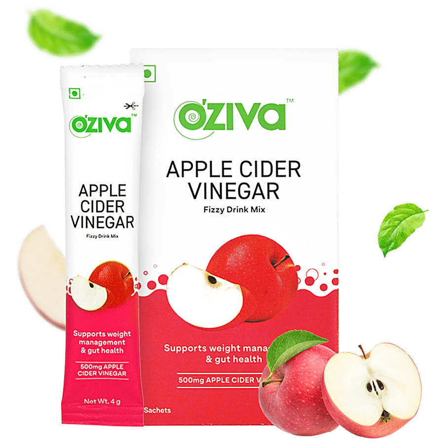 O'ZIVA Apple Cider Vinegar Fizzy Drink - Supports Weight Management & Gut Health