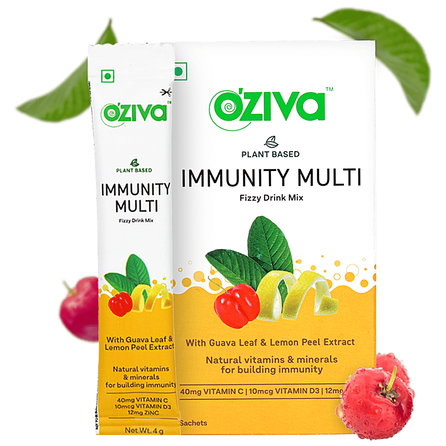 O'ZIVA Immunity Multivitamins Fizzy Drink With Guava Leaf & Lemon Peel Extract