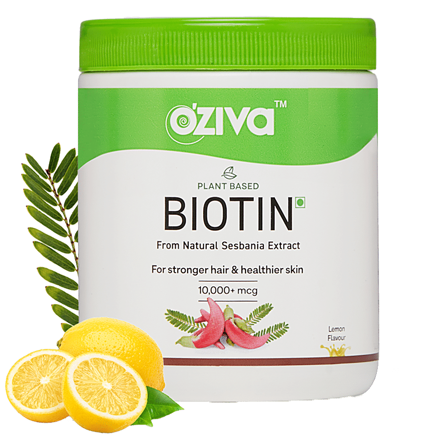 O'ZIVA Plant Based Biotin 10000+ mcg - Lemon