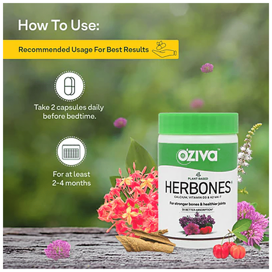 O'ZIVA Plant Based Herbones Capsules - 3X Better Absorption