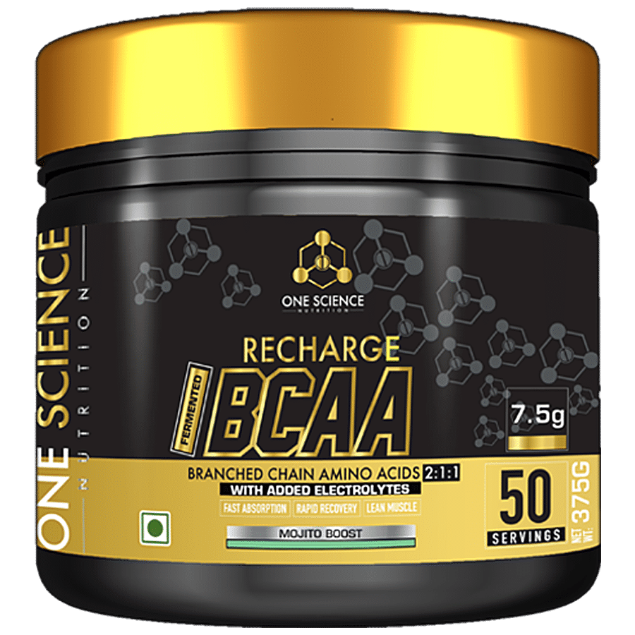 One Science Nutrition Recharge BCAA Intense Pre-Workout Drink - For Muscle Recovery