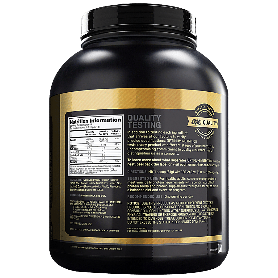 Optimum Nutrition Gold Standard 100% Isolate Whey Protein - Chocolate Bliss