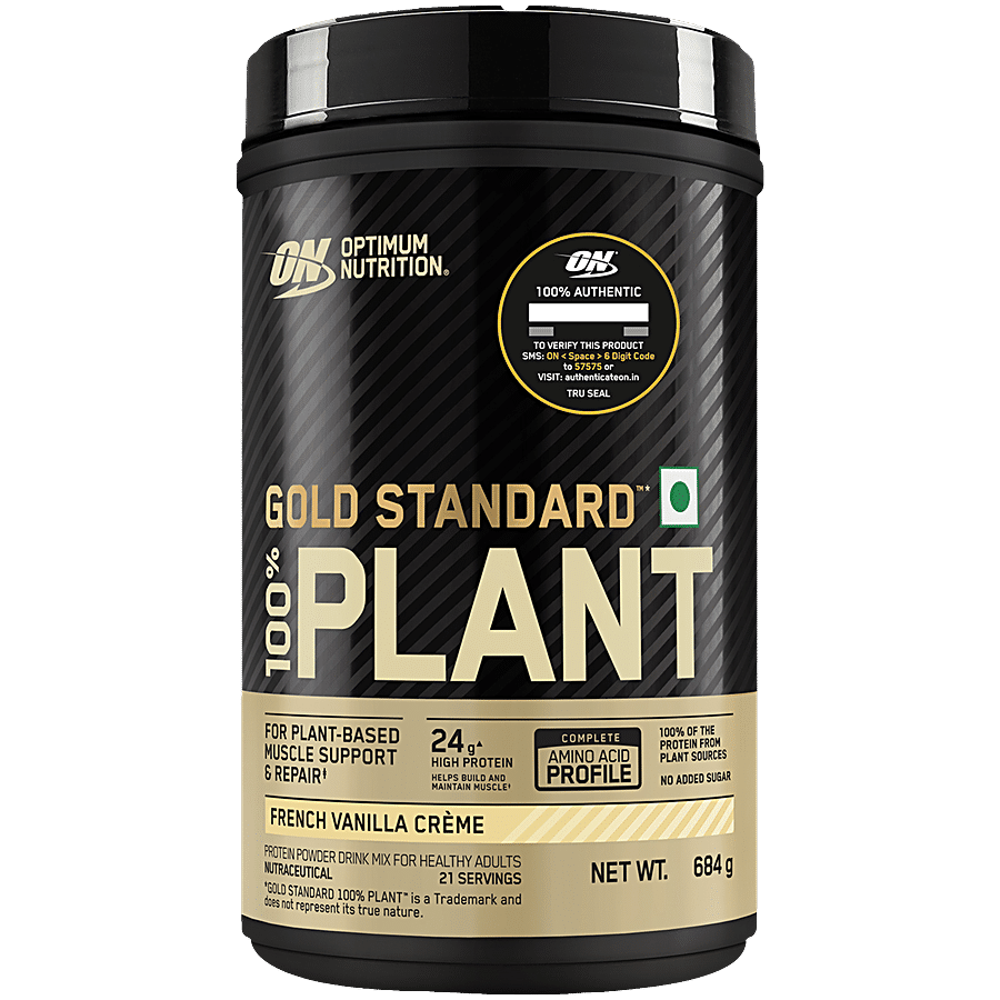 Optimum Nutrition Gold Standard 100% Plant Based Protein Powder Drink Mix - French Vanilla Creme