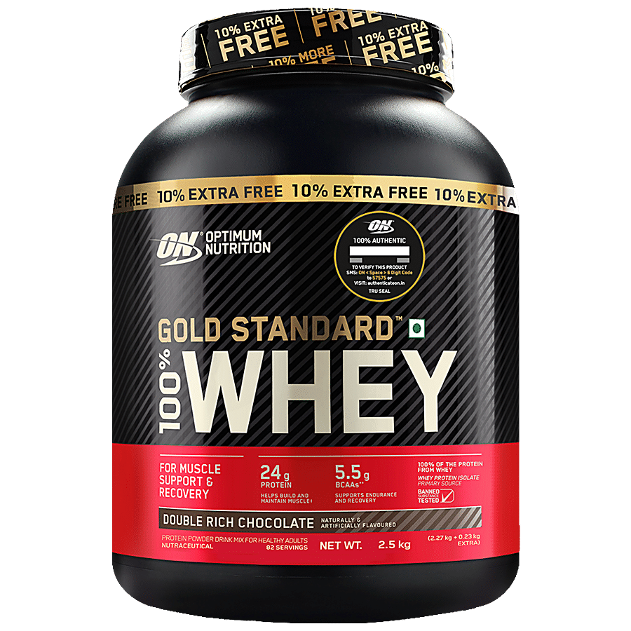 Optimum Nutrition Gold Standard 100% Whey Protein Powder - Double Rich Chocolate