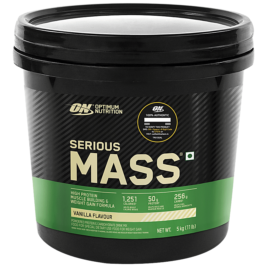 Optimum Nutrition Serious Mass High Protein Mass/Weight Powder - Vanilla