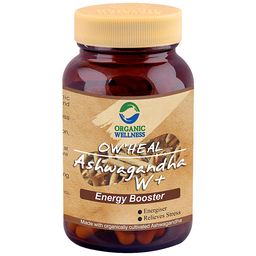 Organic Wellness Ow' Heal Ashwagandha W+ Capsules - Energy Booster