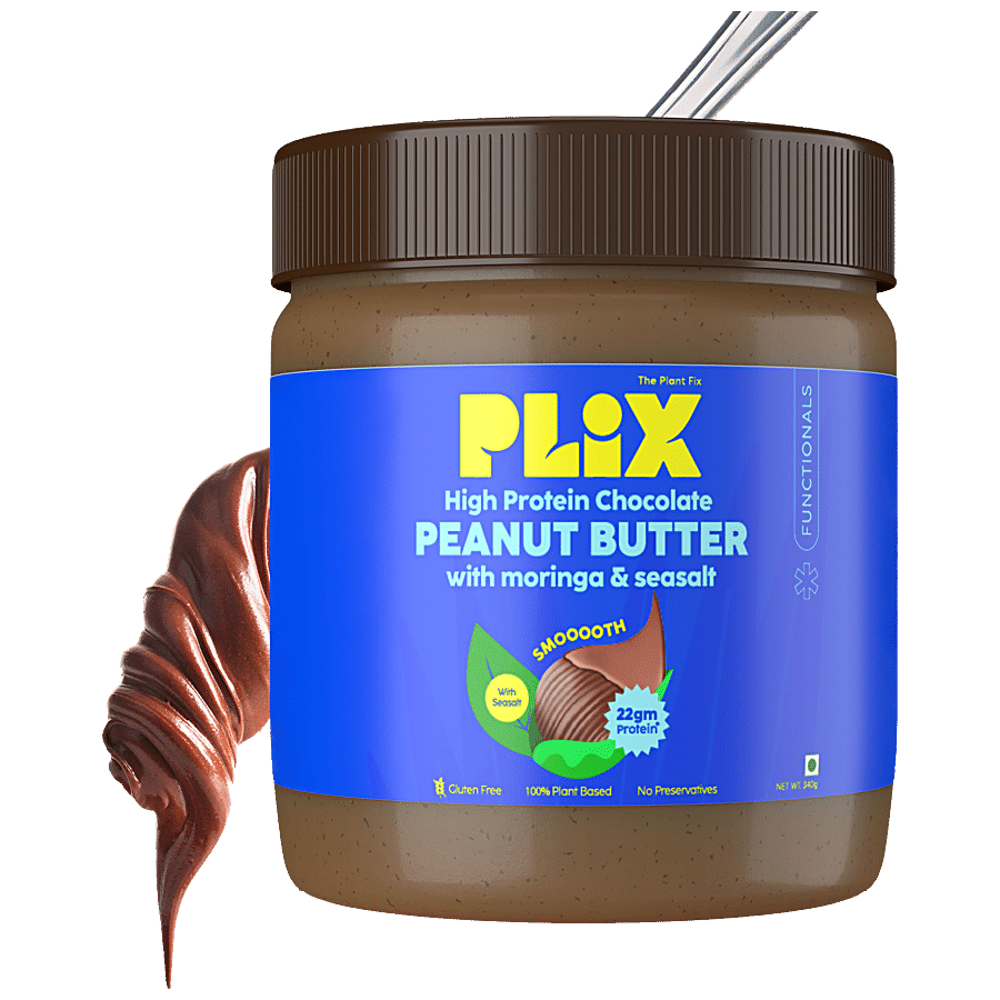 PLIX High Protein Chocolate Peanut Butter - With Moringa & Seasalt