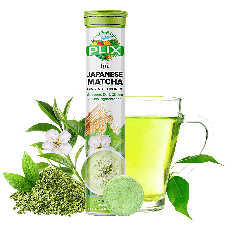 PLIX Life Japanese Matcha Effervescent Tablet - For UV Damaged Skin