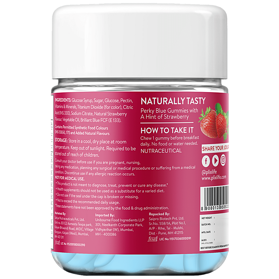 PLIX Olena Healthier Hair Plant-Based Gummies - Rich In Keratin