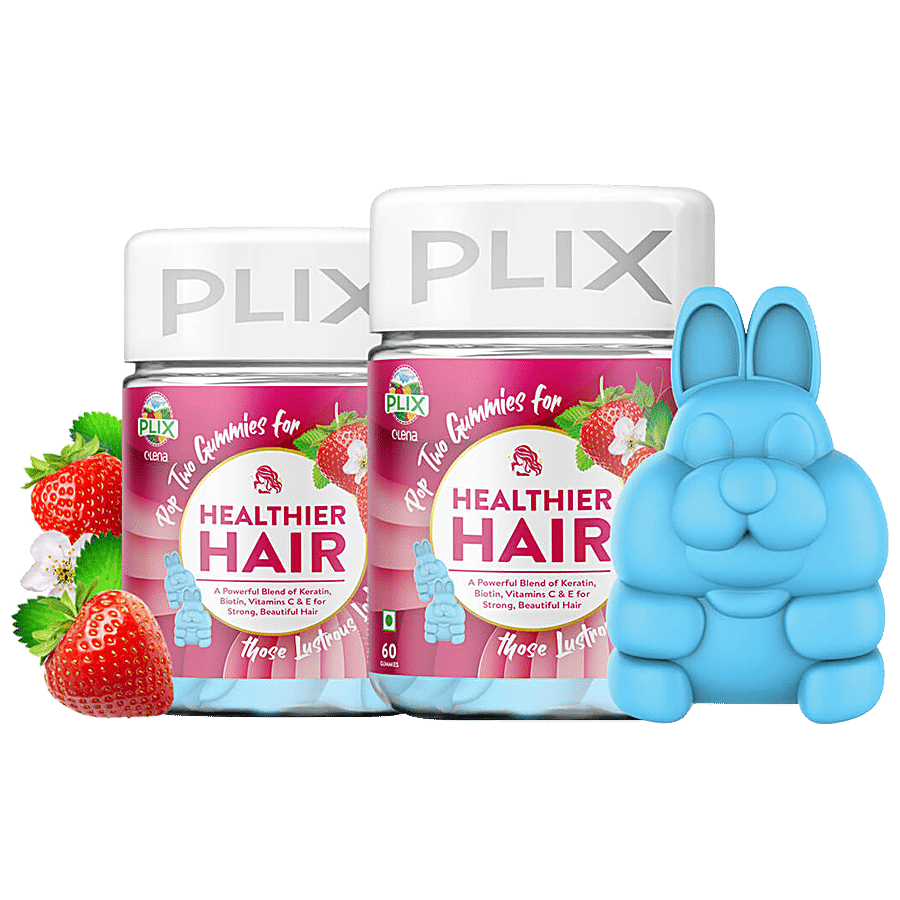 PLIX Olena Healthier Hair Plant-Based Gummies - Rich In Keratin