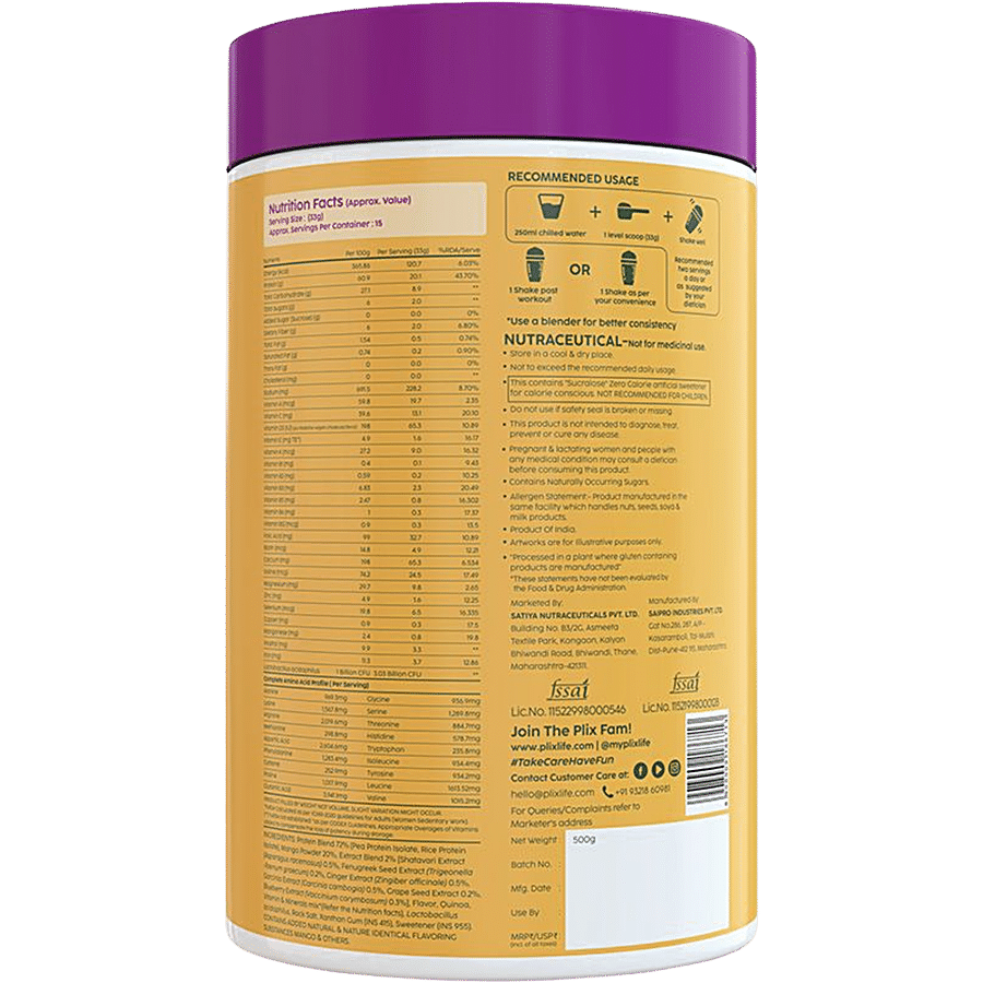 PLIX Olena Plant Based Women's Protein & Superfoods - Hormonal Balance