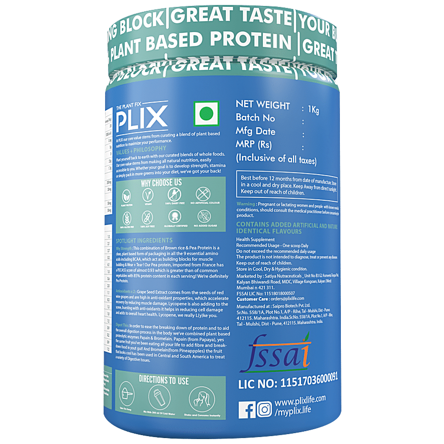 PLIX Sport Strength Plant Protein Powder - Vanilla Banana