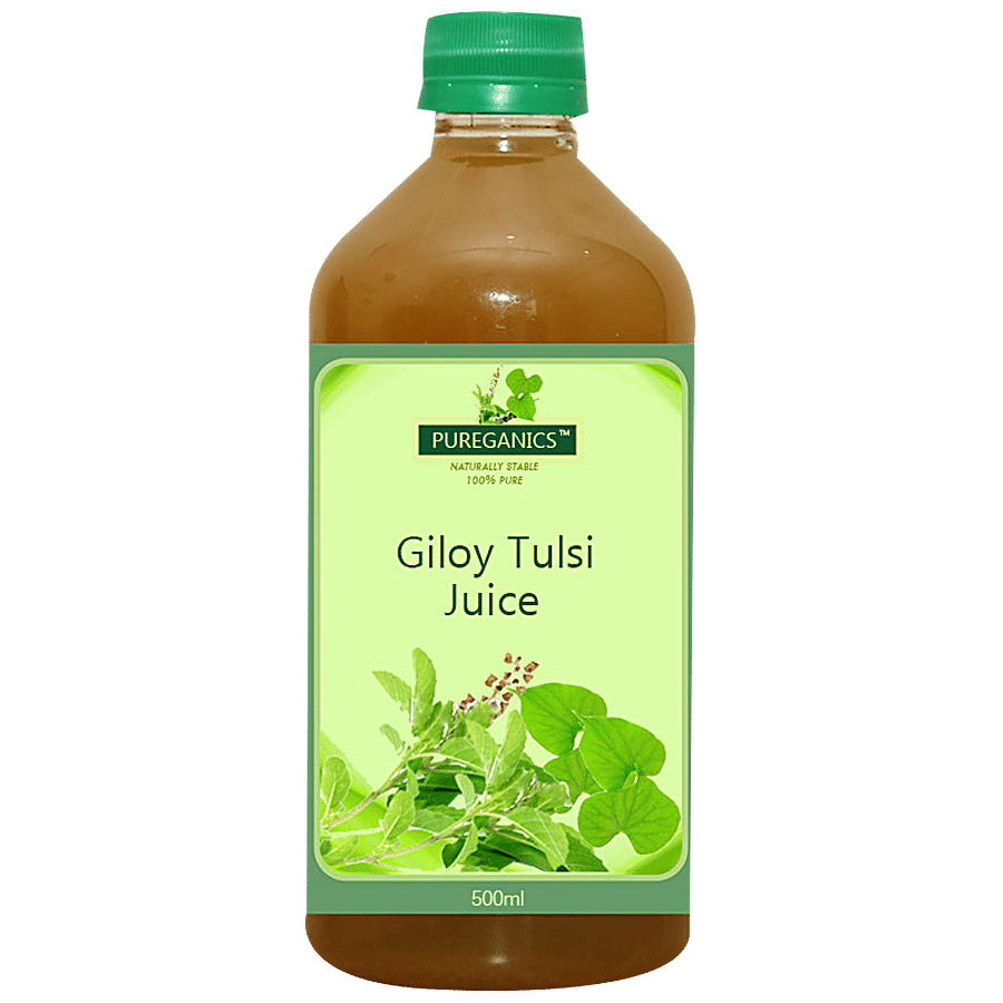 PUREGANICS Giloy Tulsi Juice - 100% Pure