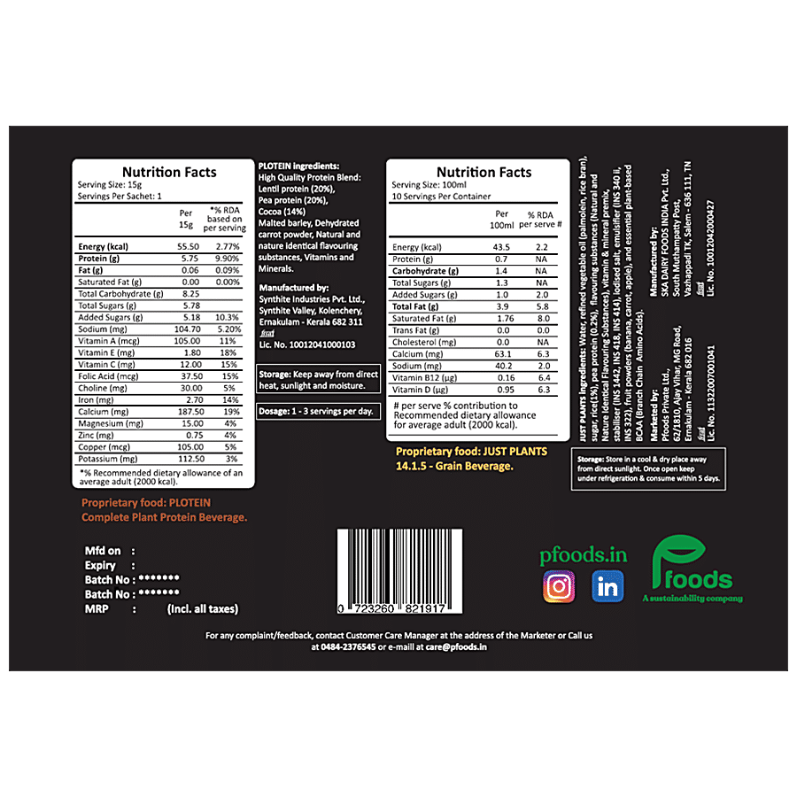 Pfoods Trial Pack - Plant-Based Dairy Alternative & Daily Plant Protein Beverage