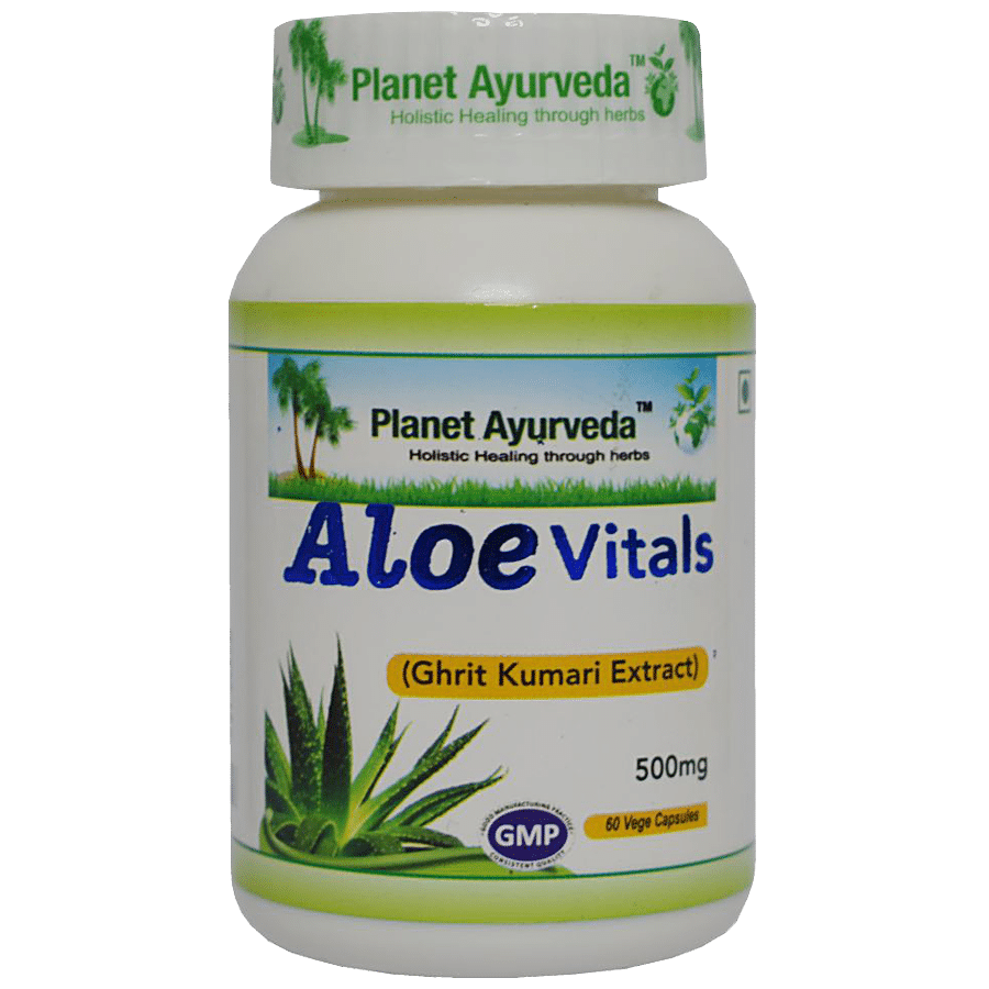 Planet Ayurveda Aloe Vitals Capsules - Ghrit Kumari Extract