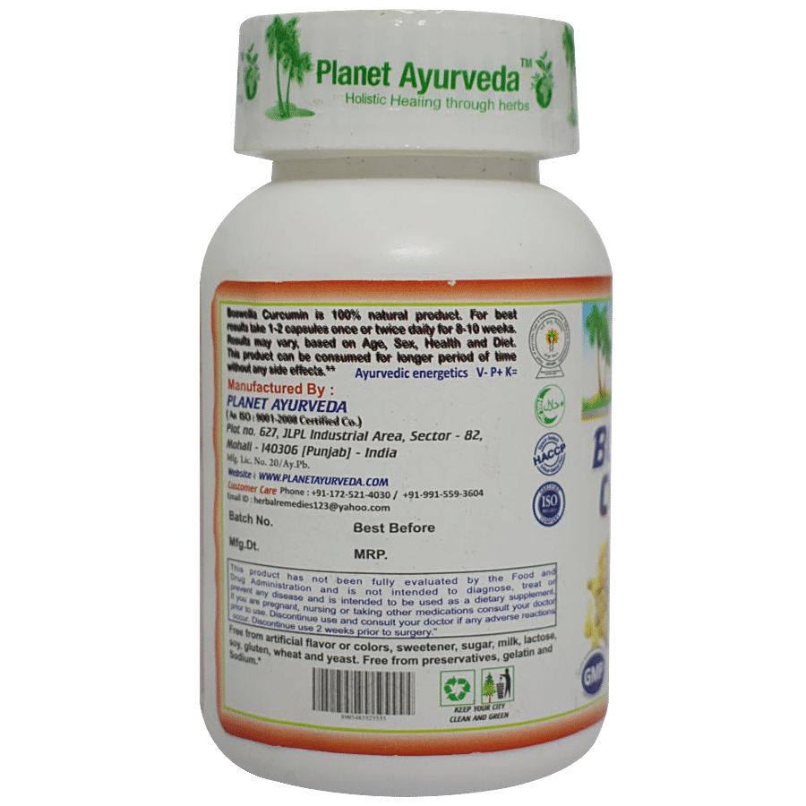 Planet Ayurveda Boswellia & Curcumin Capsules