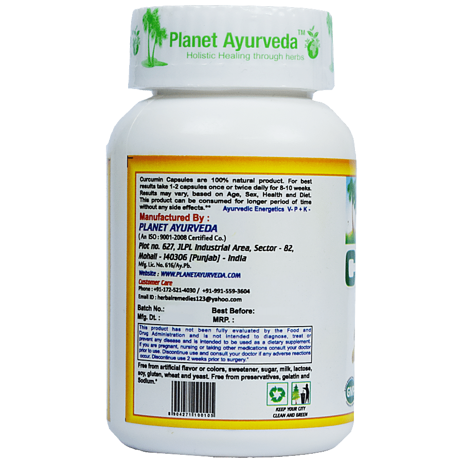 Planet Ayurveda Curcumin 95% Capsules