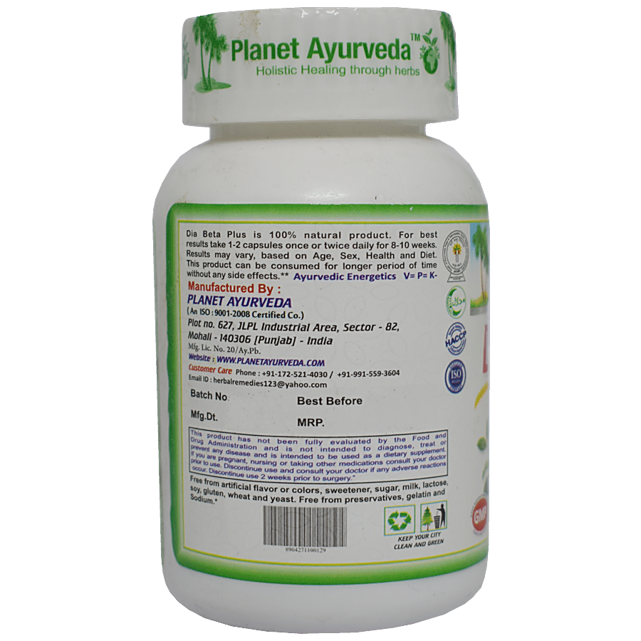 Planet Ayurveda Dia-Beta Plus Capsules