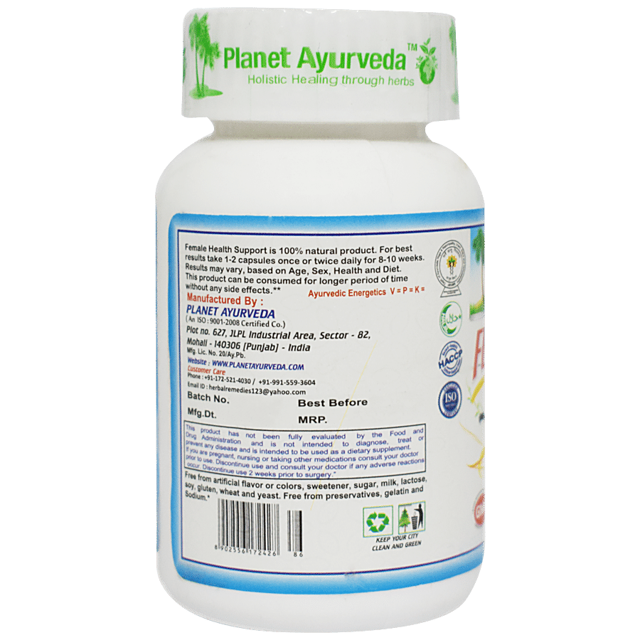 Planet Ayurveda Female Health Support Capsules