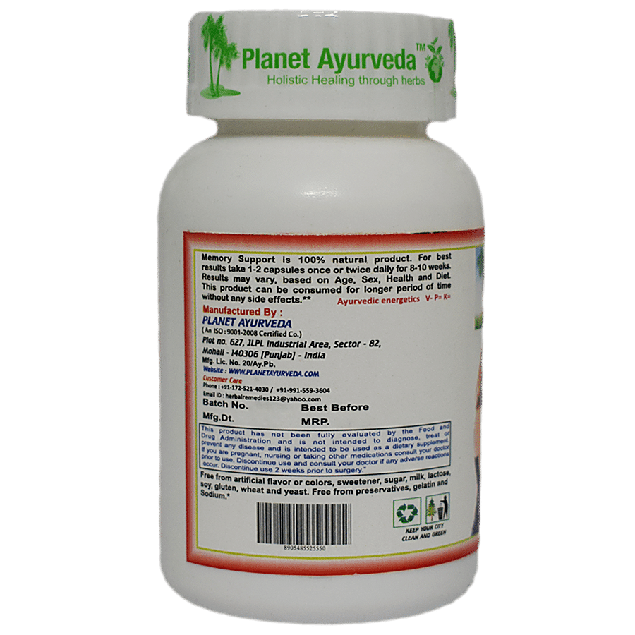 Planet Ayurveda Memory Support Capsules