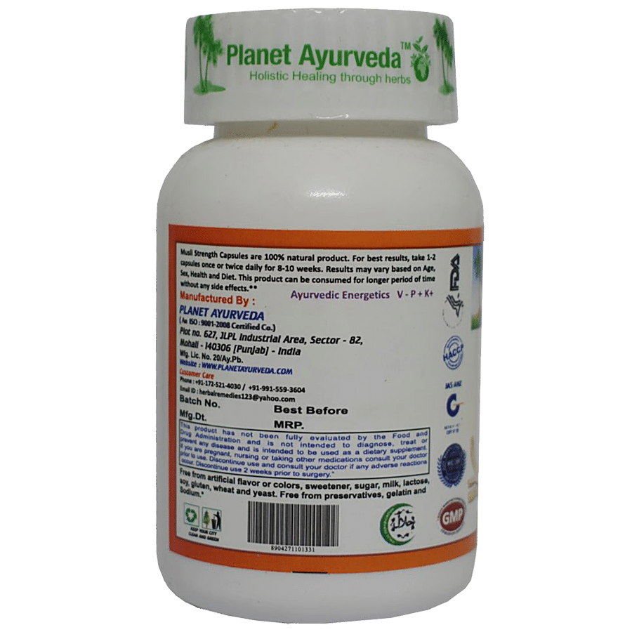 Planet Ayurveda Musli Strength Capsules