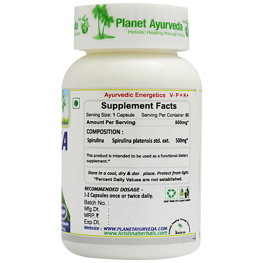 Planet Ayurveda Spirulina Capsules